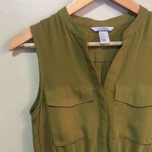 H&M Green Dress with waist cinch